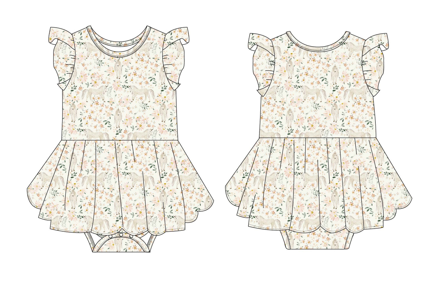 Enchanted: Bodysuit Twirl Dress