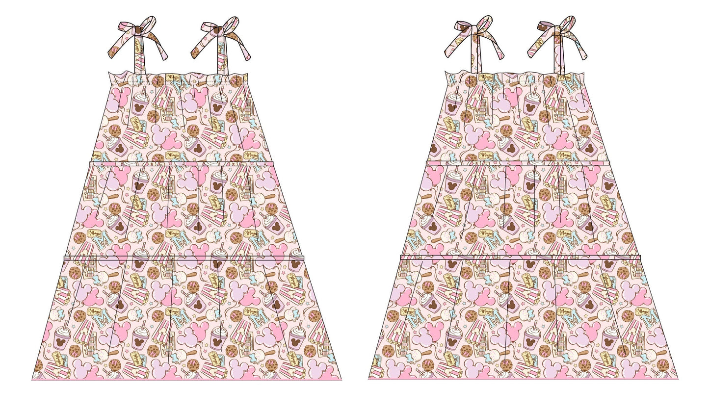 Snacks (pink) - Twirl Dress