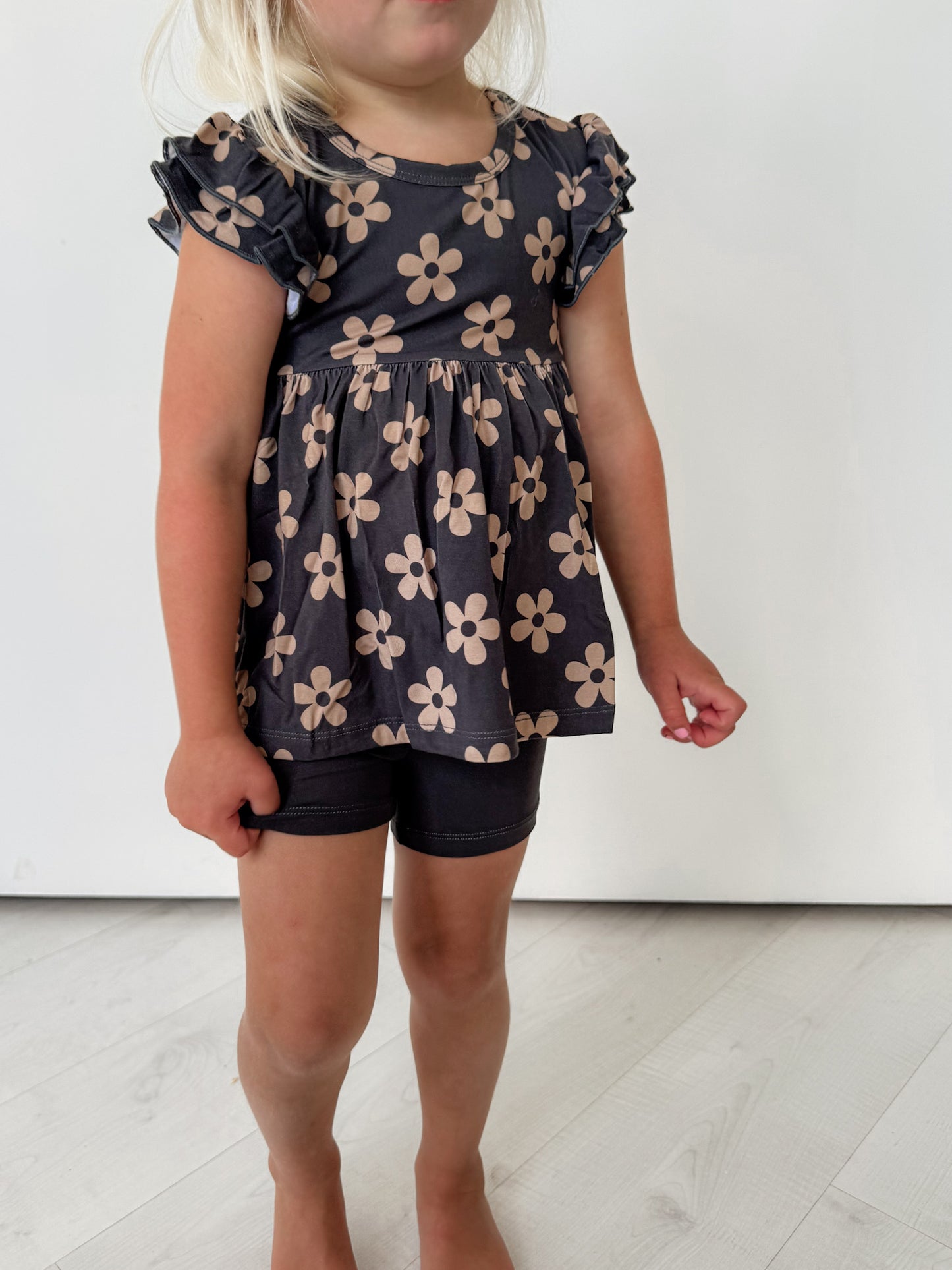 Bloom: Peplum Biker Short Set
