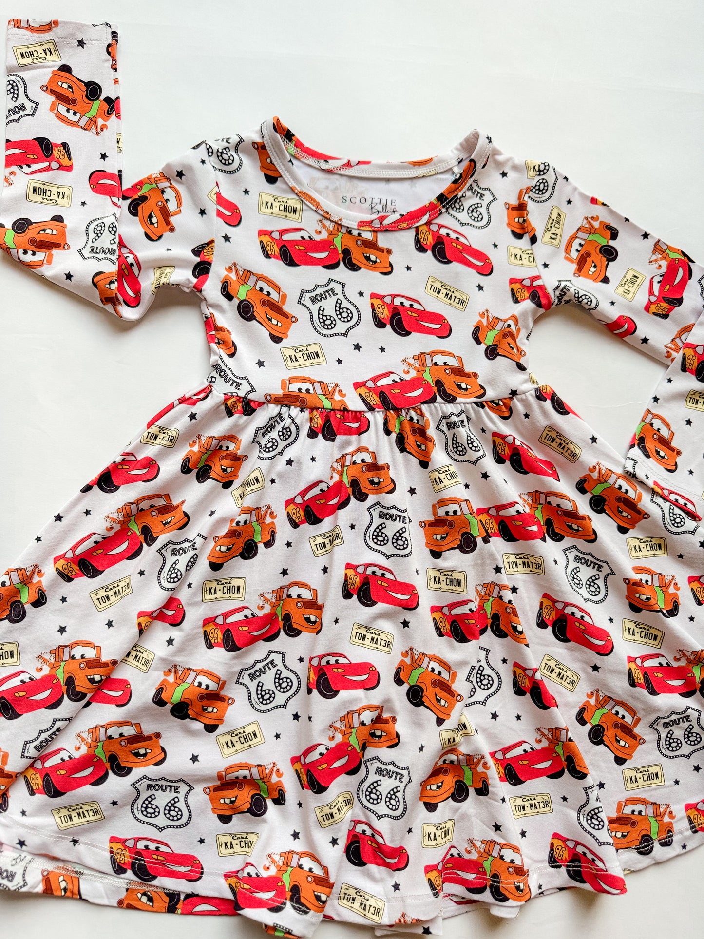Route 66: Long Sleeve Skater Dress