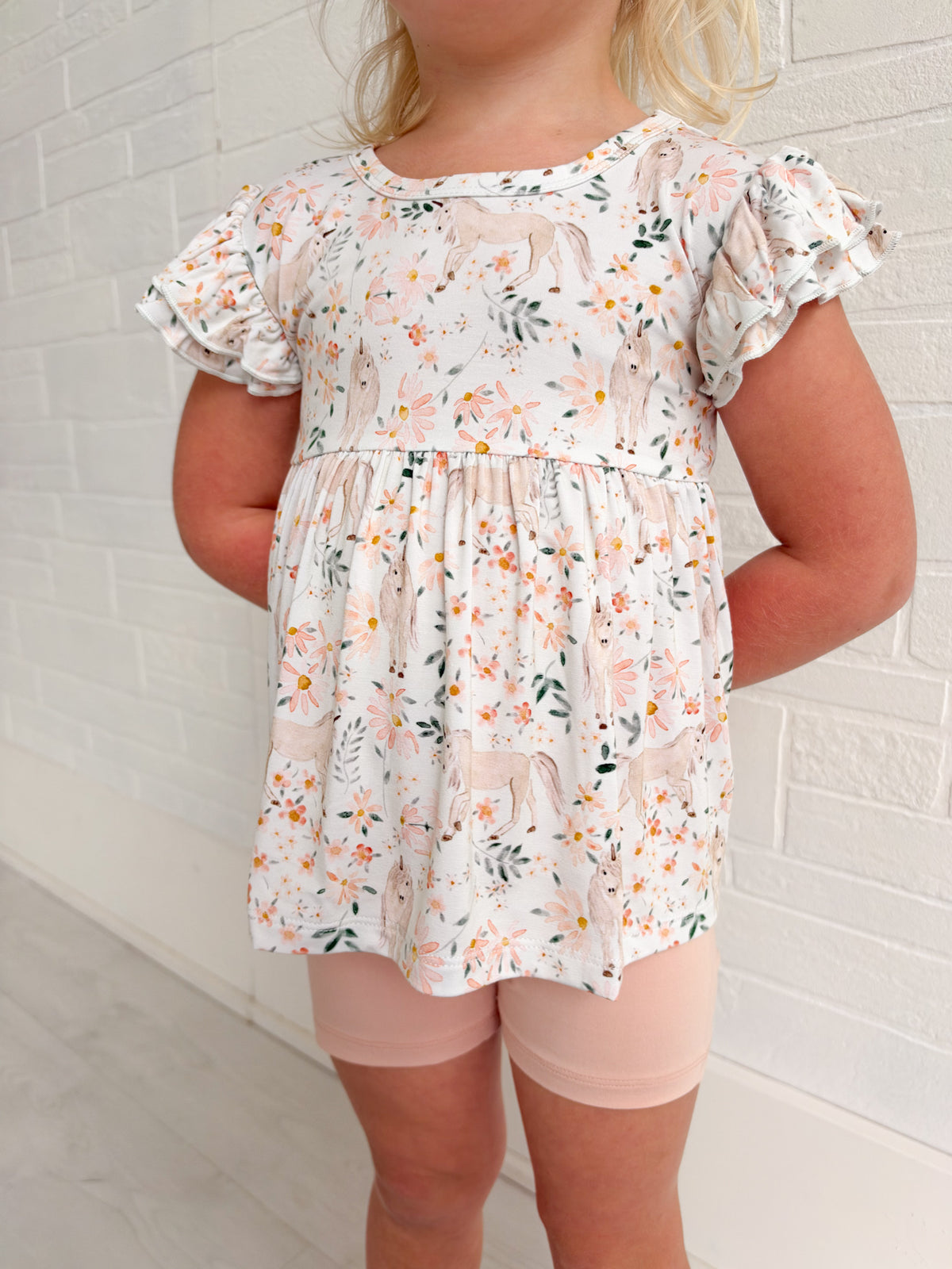 Enchanted: Peplum Biker Short Set
