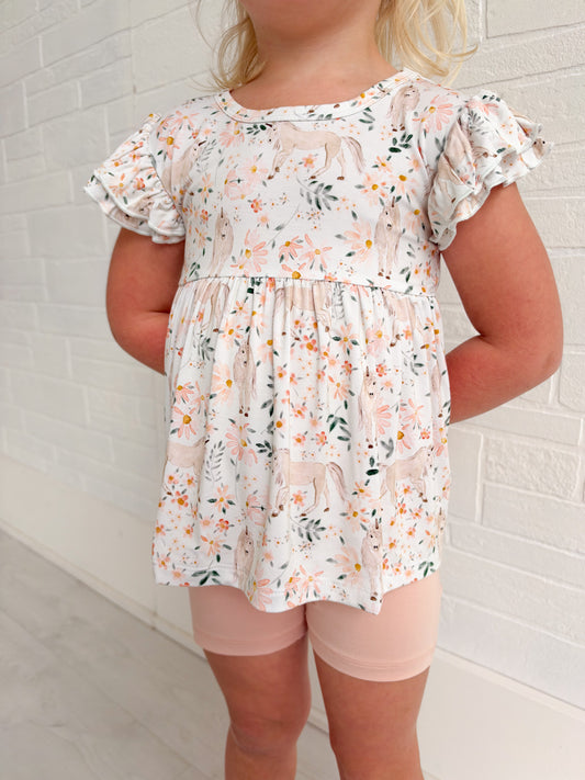 Enchanted: Peplum Biker Short Set