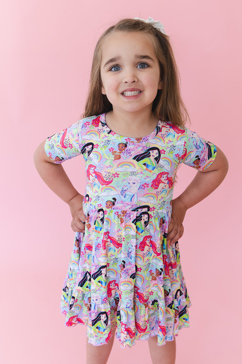 Rainbow Royal - Ruffle Dress