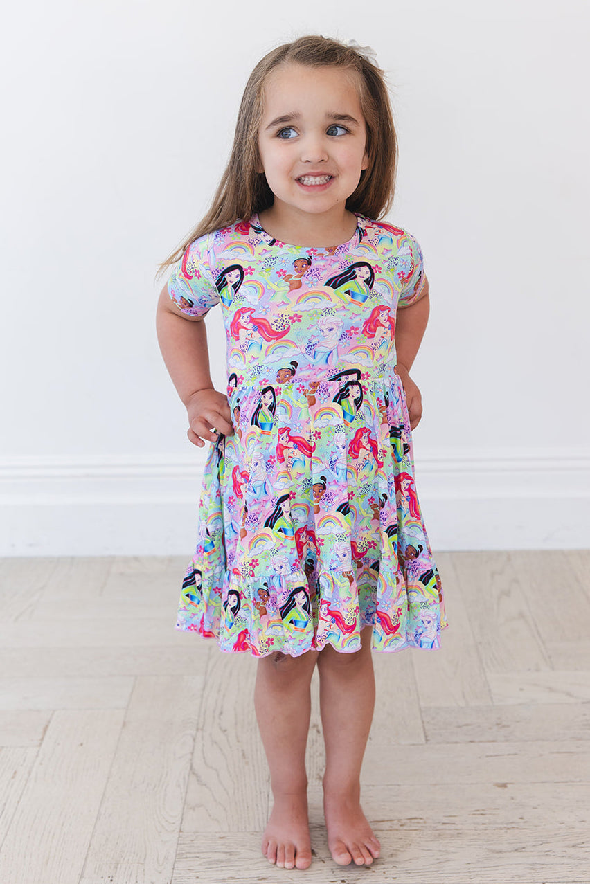 Rainbow Royal - Ruffle Dress
