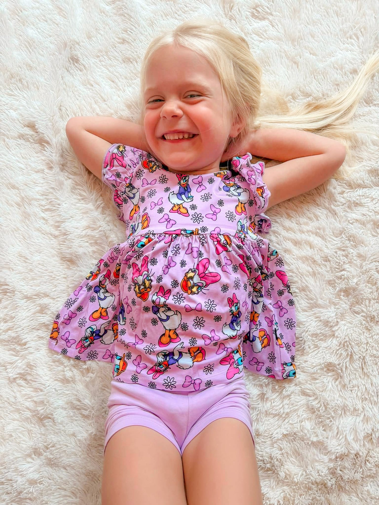 Daisy: Peplum Biker Short Set