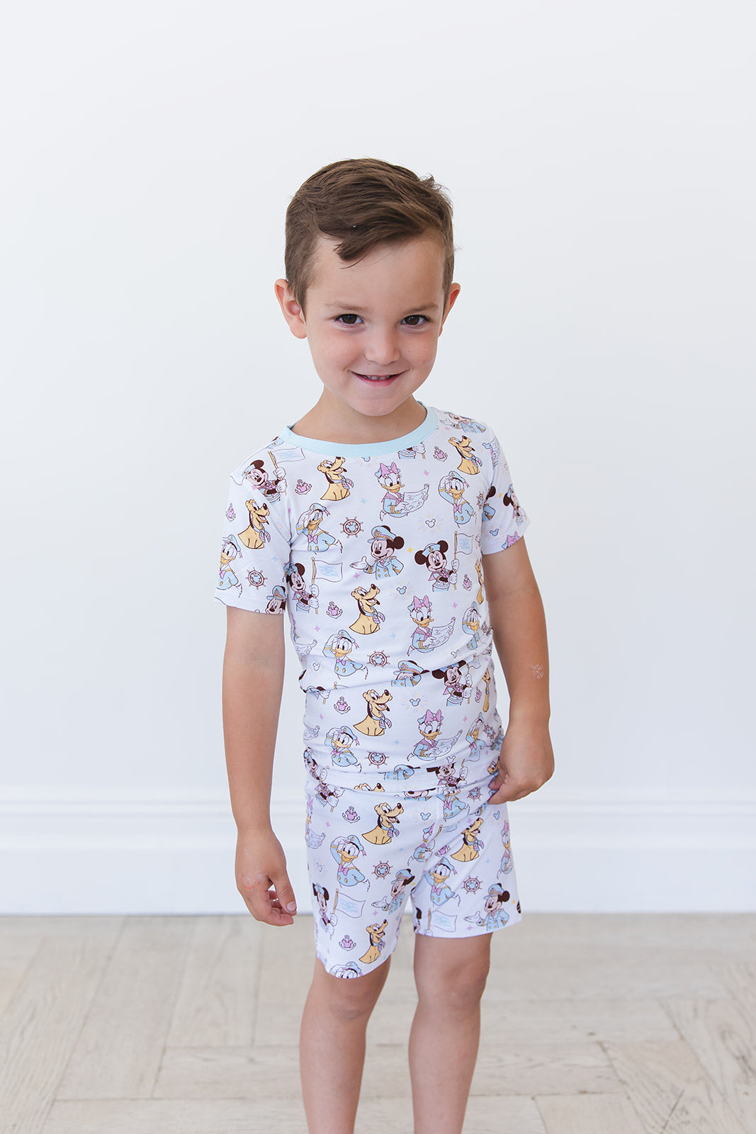 (BLUE) Adventure Ahoy - Biker Short Set