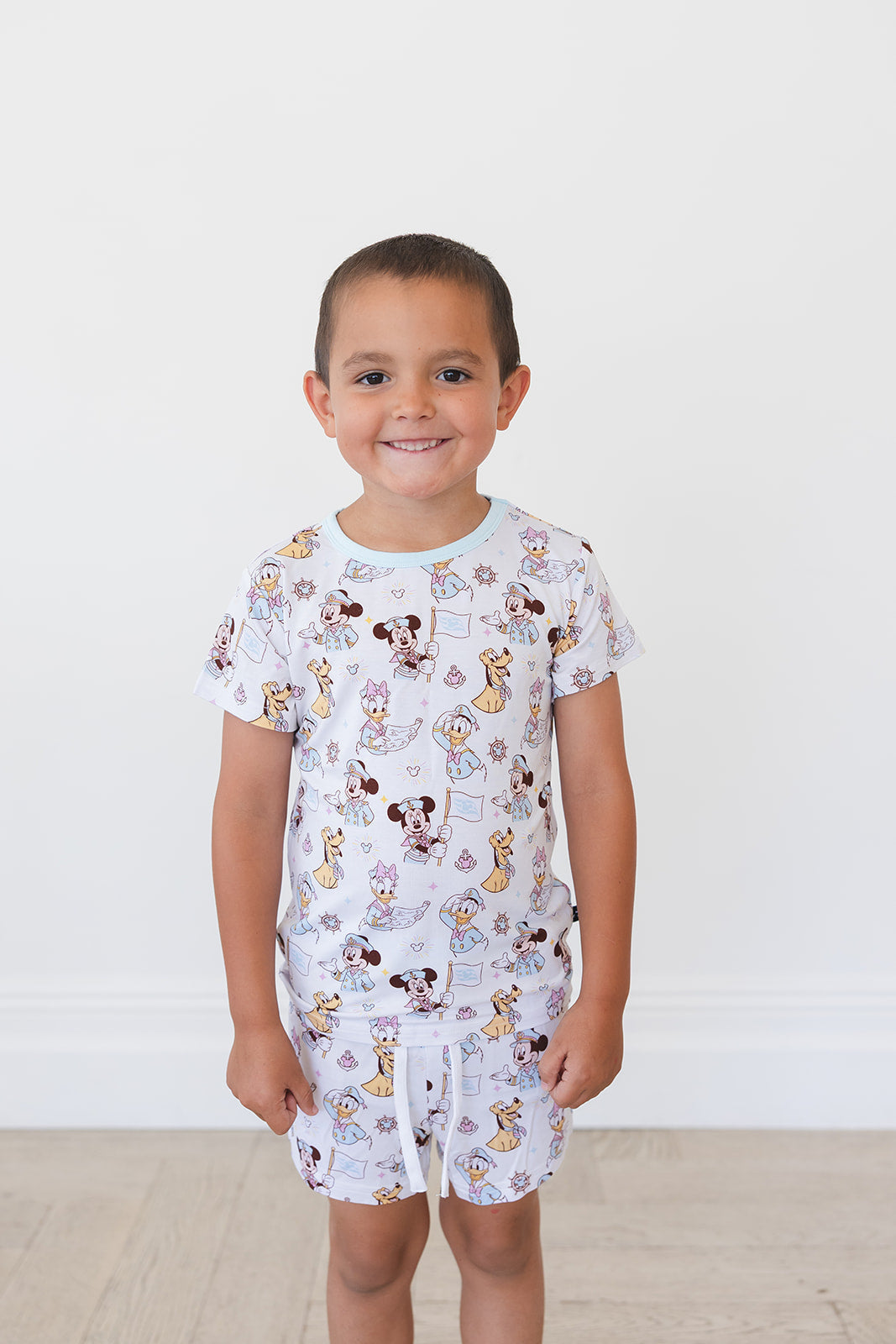 (BLUE) Adventure Ahoy - Pocket Short Set