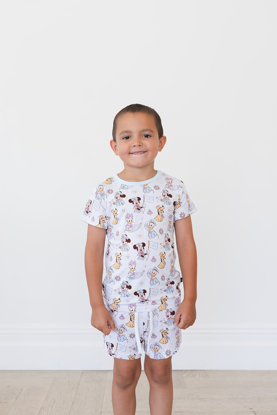 (BLUE) Adventure Ahoy - Pocket Short Set