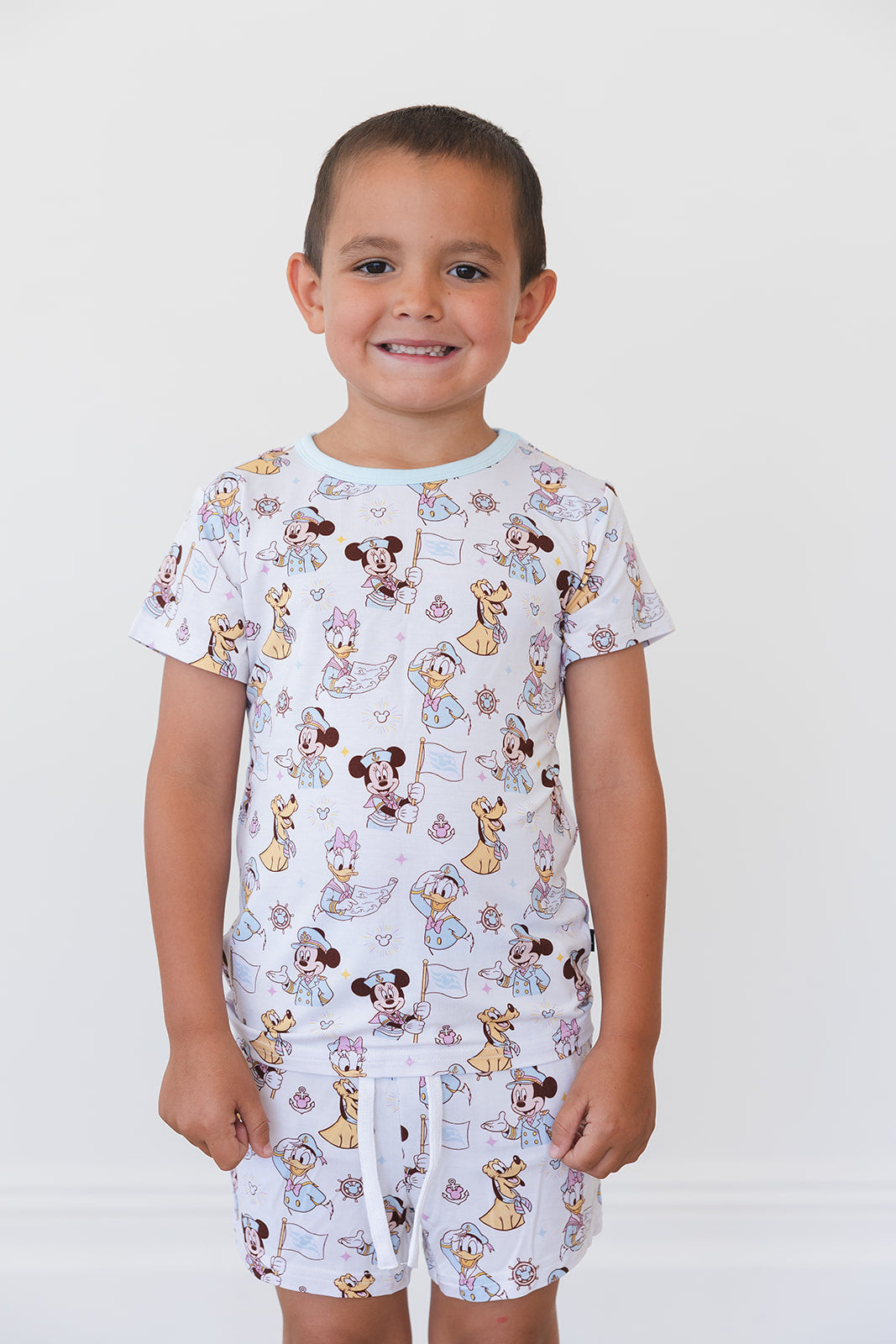 (BLUE) Adventure Ahoy - Pocket Short Set