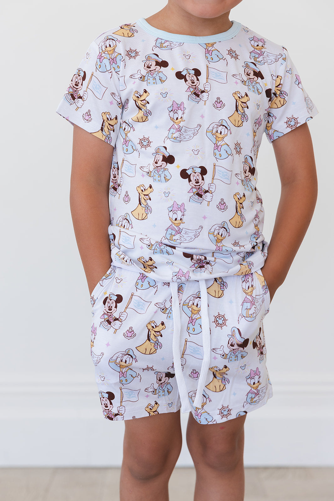 (BLUE) Adventure Ahoy - Pocket Short Set