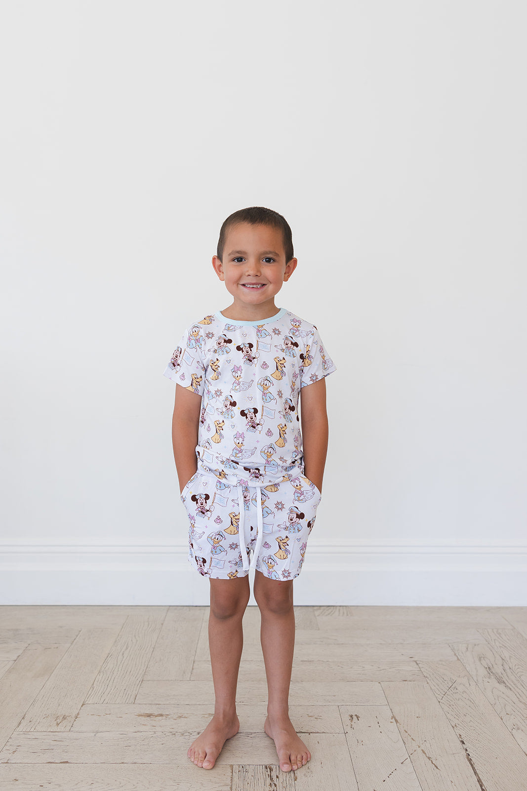(BLUE) Adventure Ahoy - Pocket Short Set