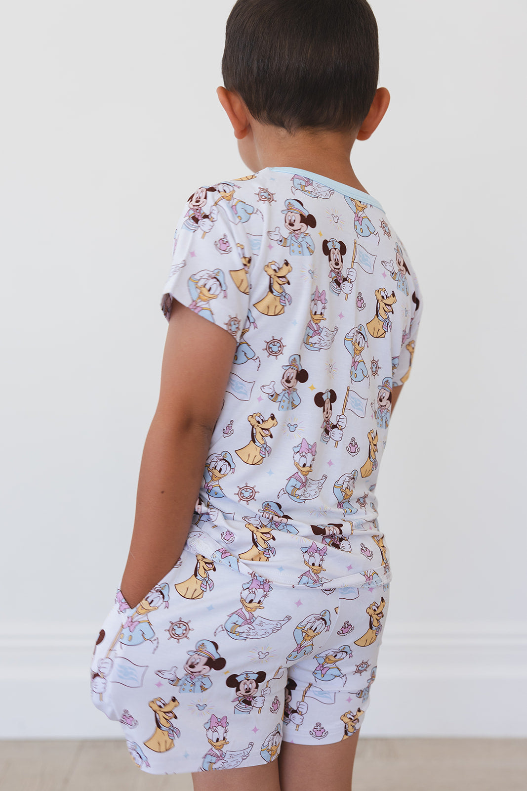 (BLUE) Adventure Ahoy - Pocket Short Set