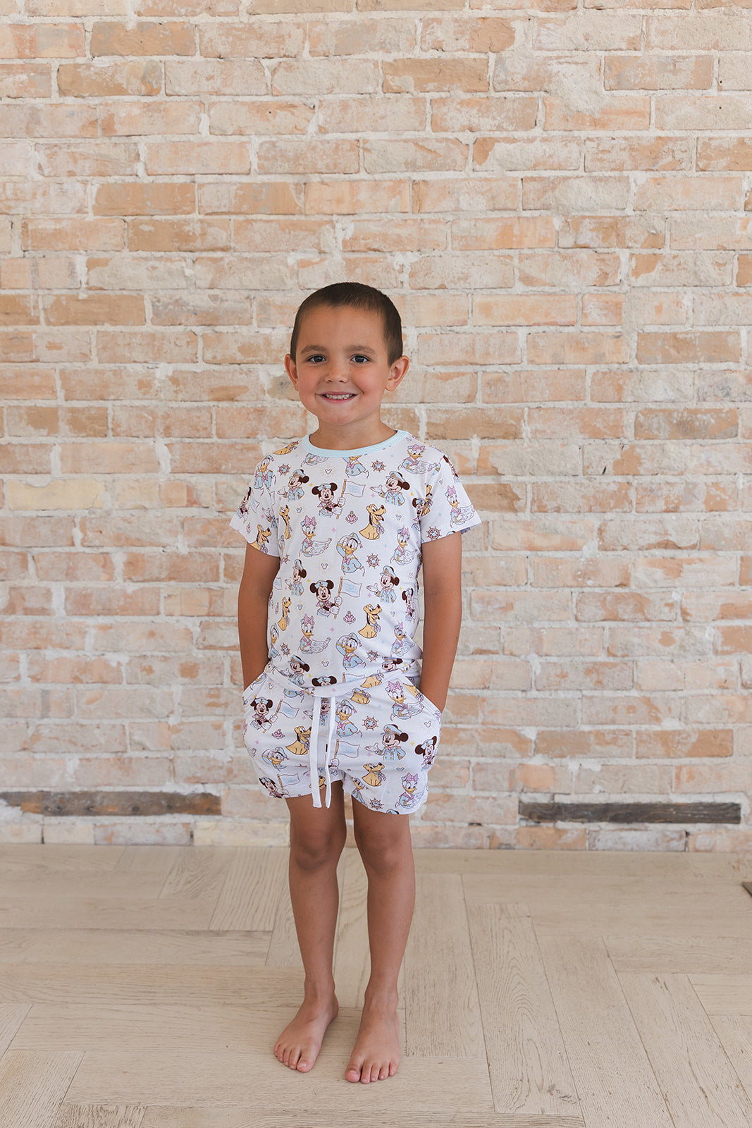 (BLUE) Adventure Ahoy - Pocket Short Set