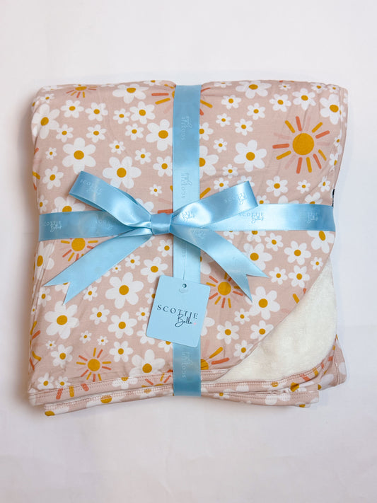 Sun Daised: Light Velvet Plush Blanket