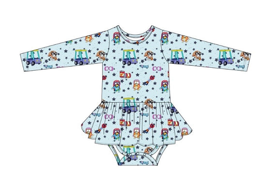 The Grannies: Long Sleeve Bodysuit Twirl Dress