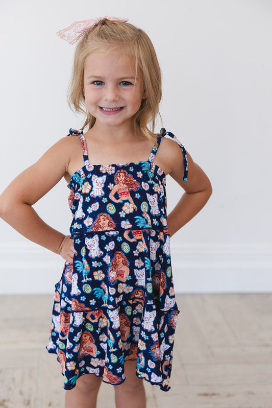 (BLUE) Beyond the Reef - Tiered Dress