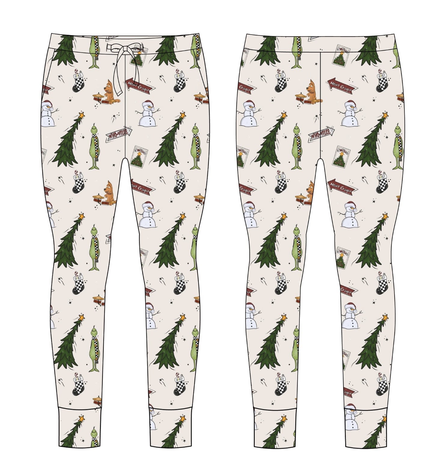 "Holiday-Hooby-Whaty" Mom Jogger