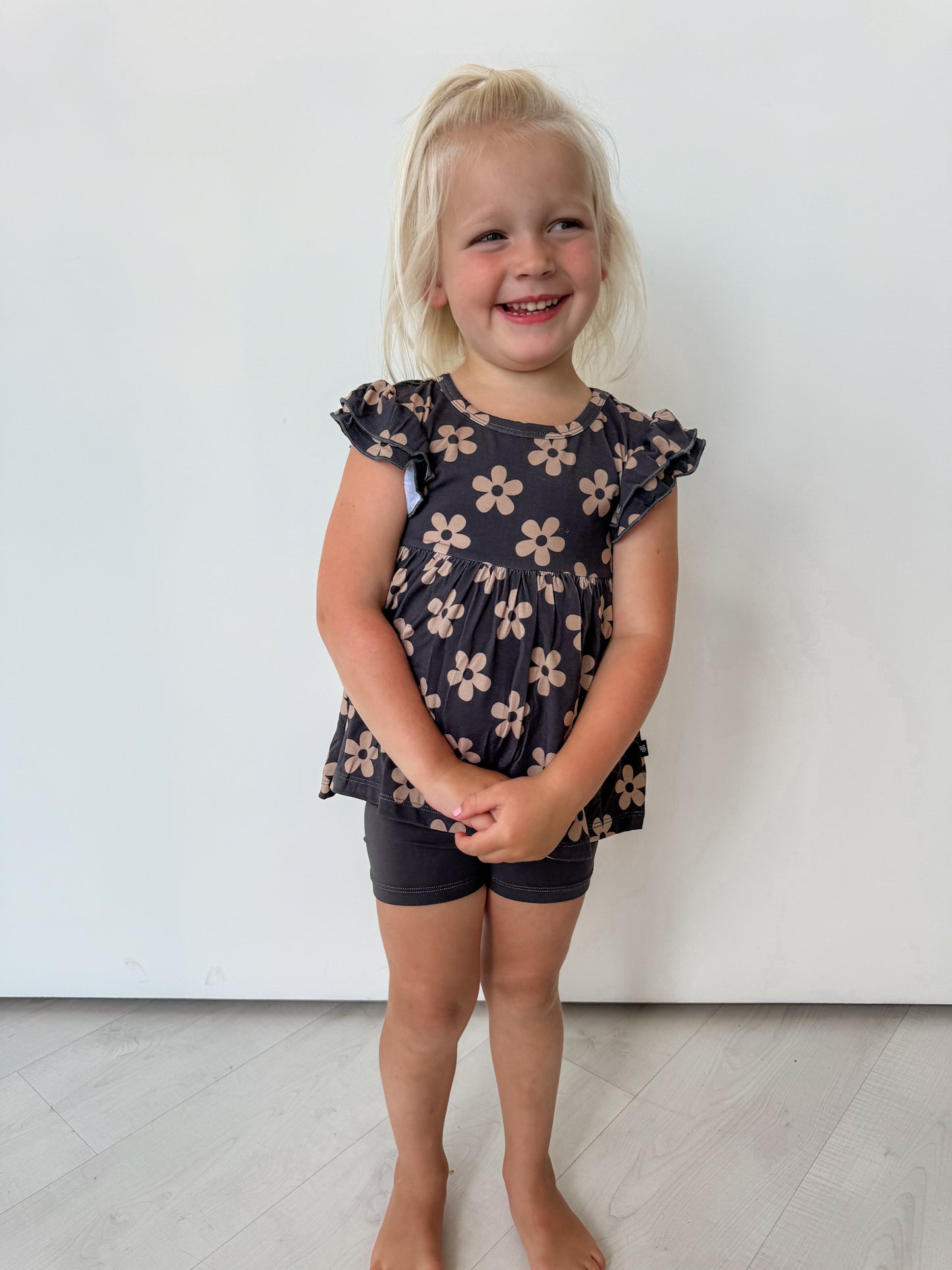 Bloom: Peplum Biker Short Set