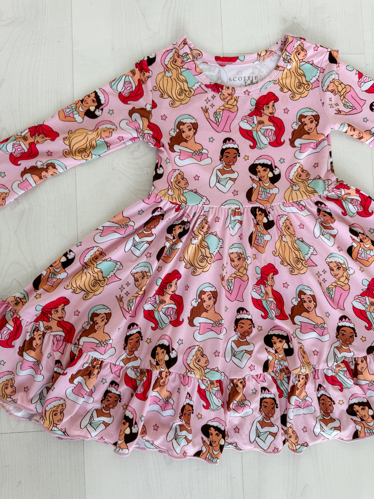 Royal Christmas: Long Sleeve Ruffle Dress