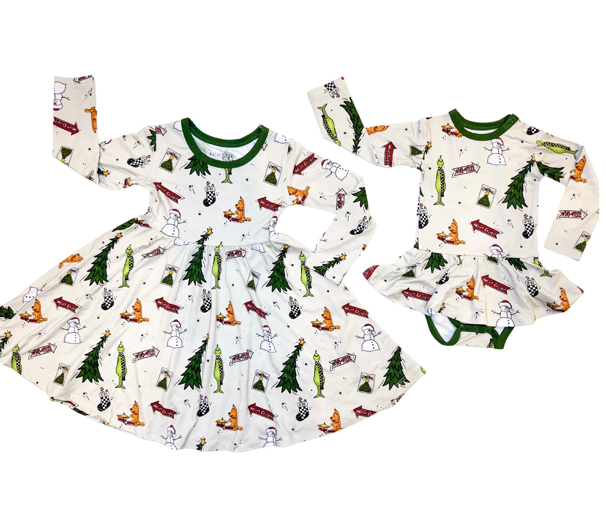 Holiday Hooby Whaty" Bodysuit Dress Scottie Belle Holiday Hooby Whaty" Bodysuit Dress Scottie Belle