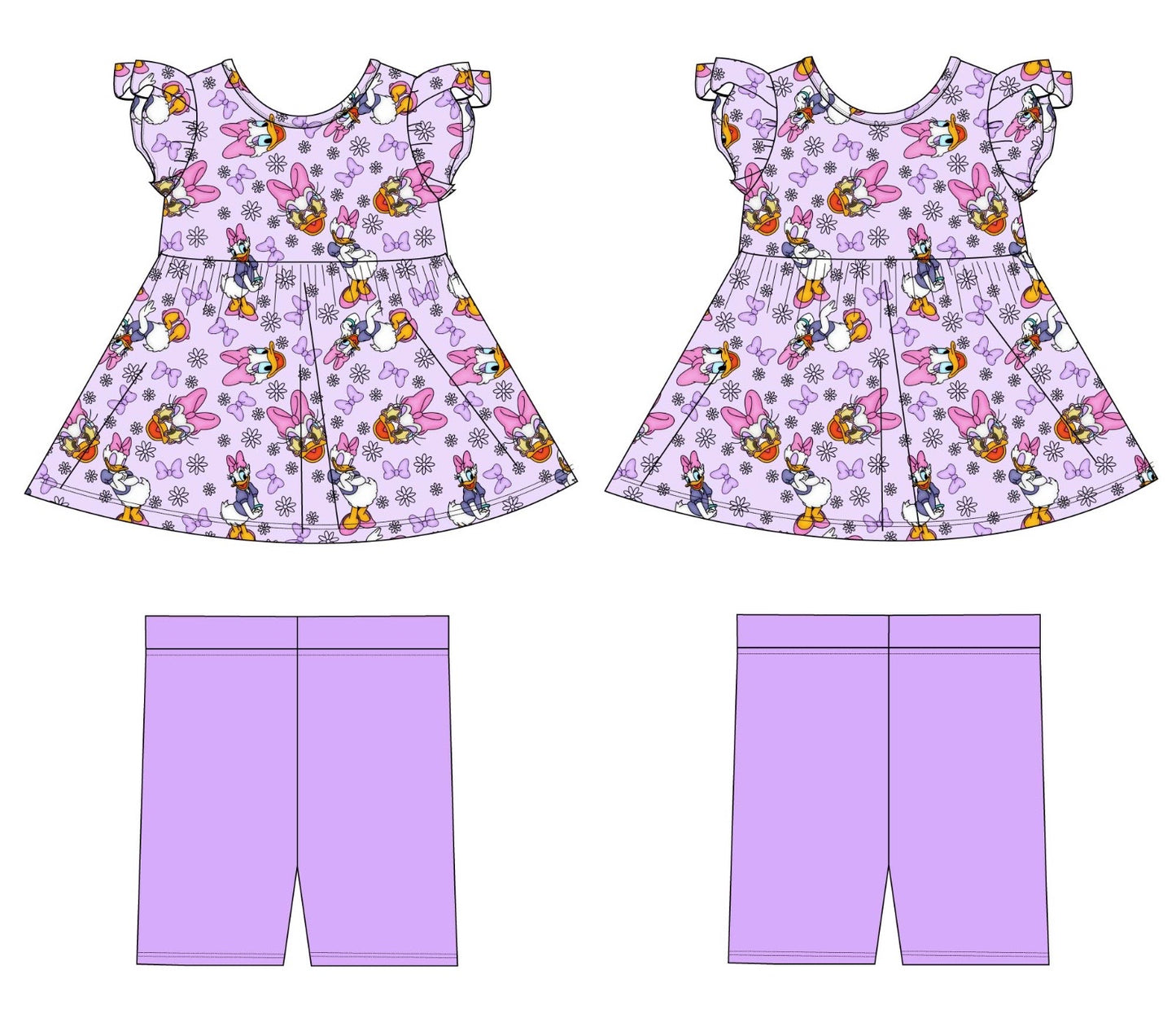 Daisy: Peplum Biker Short Set