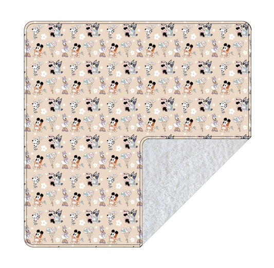 Bloomy Besties: Plush Blanket