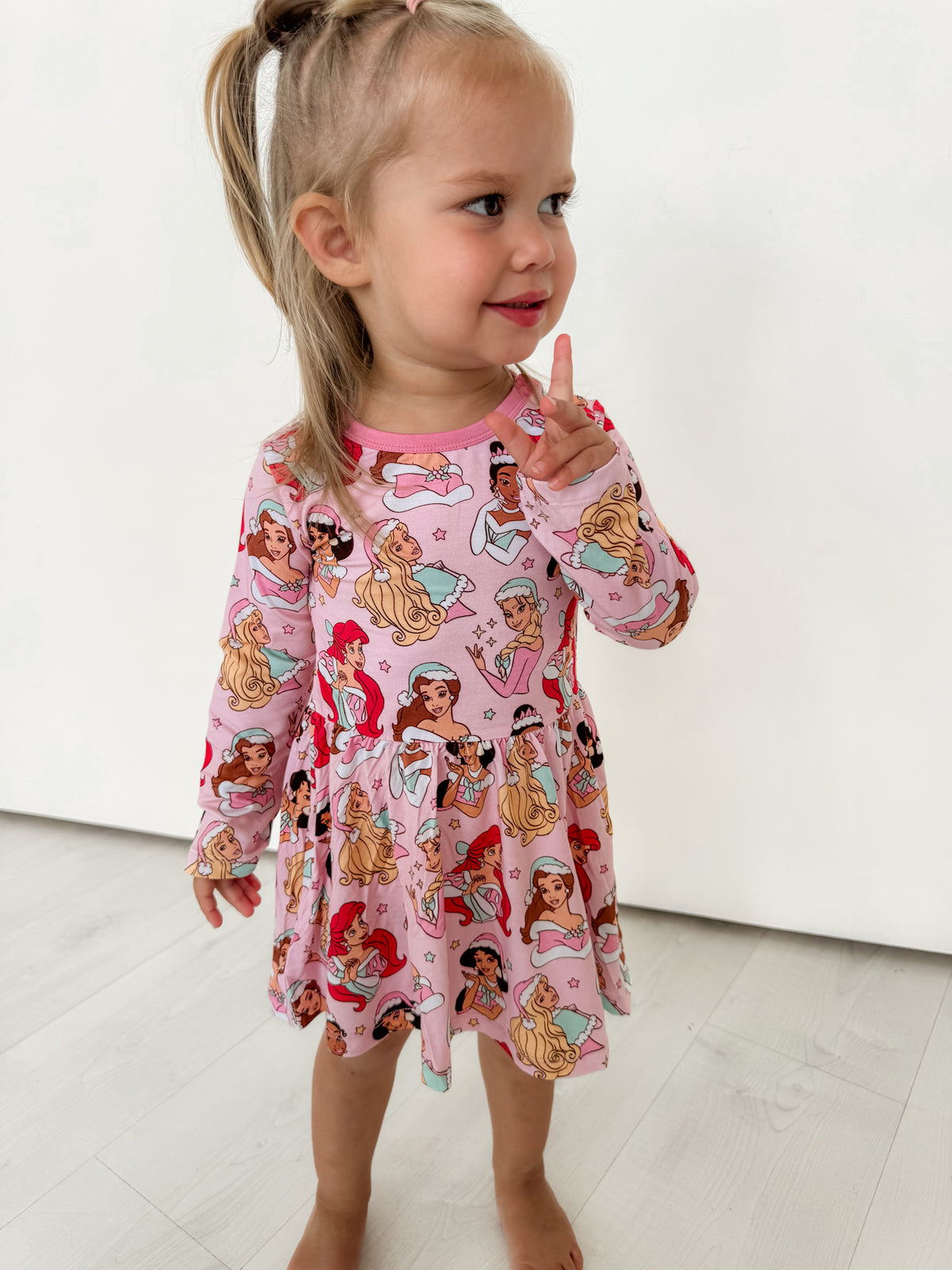 Royal Christmas: Long Sleeve Bodysuit Twirl Dress