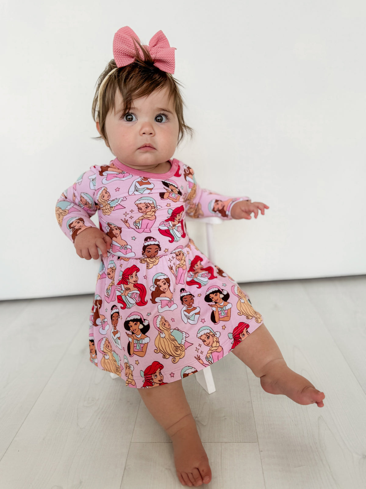 Royal Christmas: Long Sleeve Bodysuit Twirl Dress