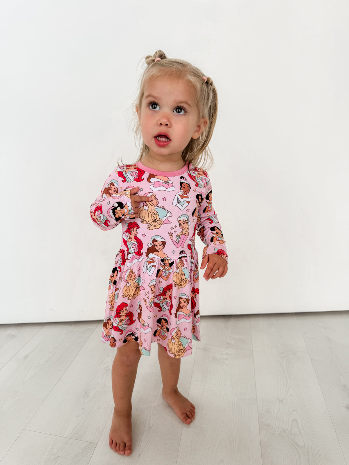 Royal Christmas: Long Sleeve Bodysuit Twirl Dress