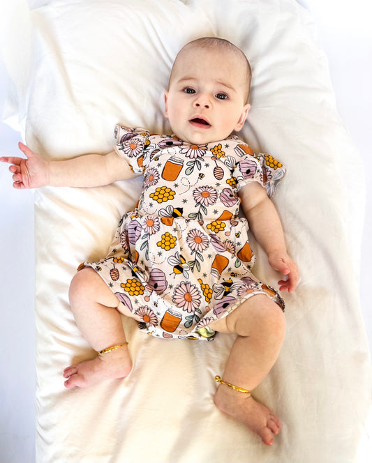 Sweet Honey Bee: Bodysuit Twirl Dress