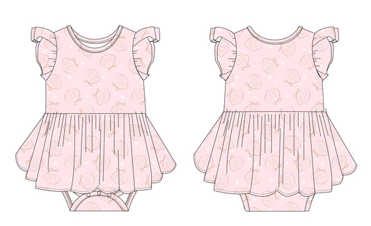 Coastal: Bodysuit Twirl Dress