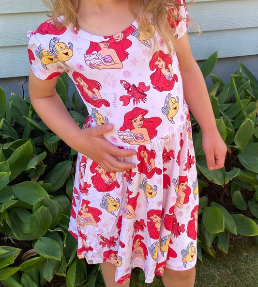 Coral Cutie: Skater Dress