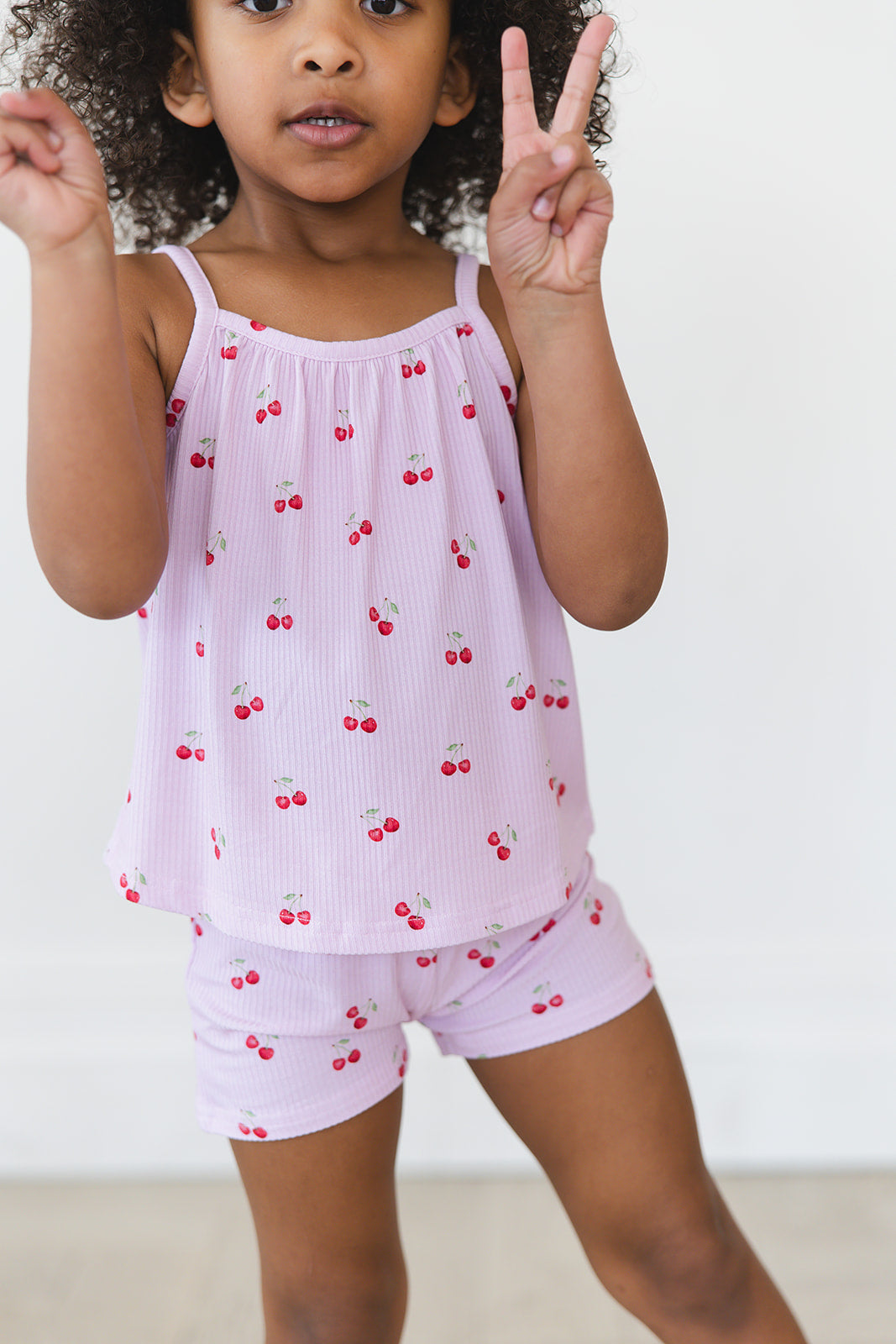Cherry (ribbed) - Tank Short Set