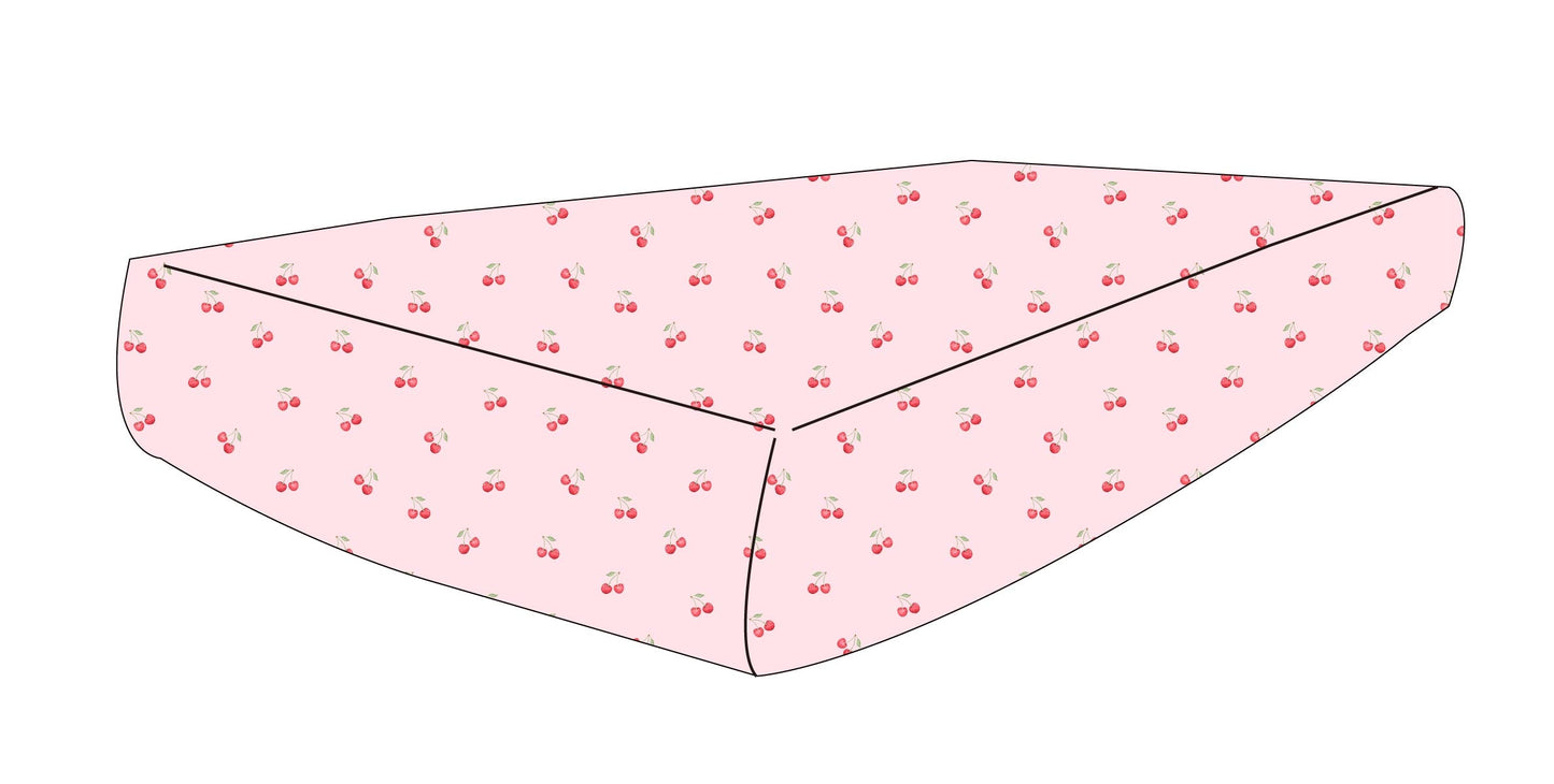 Cherry (ribbed) - Crib Sheet