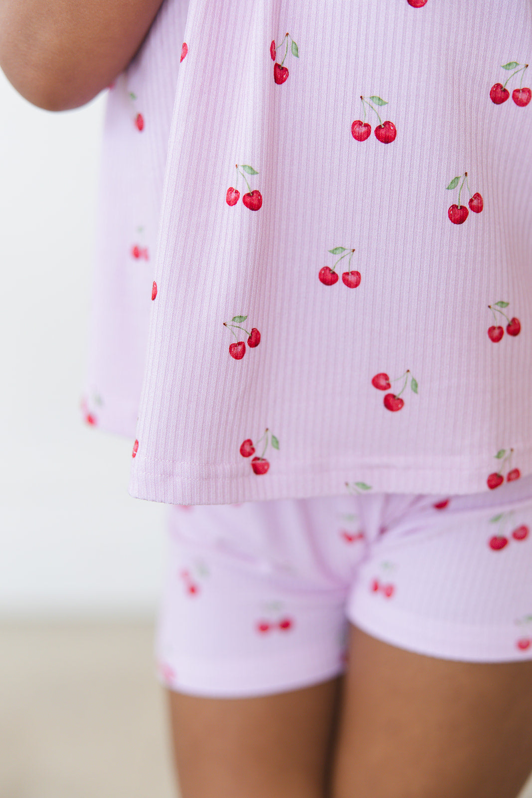 Cherry (ribbed) - Tank Short Set